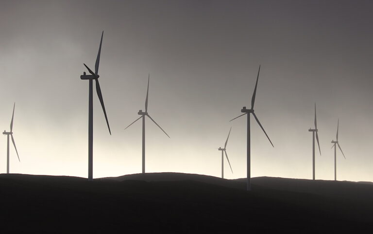 A view of the Viking wind farm from the Vidlin junction at the weekend. Photo: Shetland News
