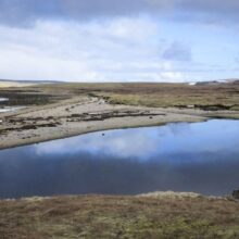 The land at Scatsta which is set to be leased from the SIC by Statkraft. Photo: SIC
