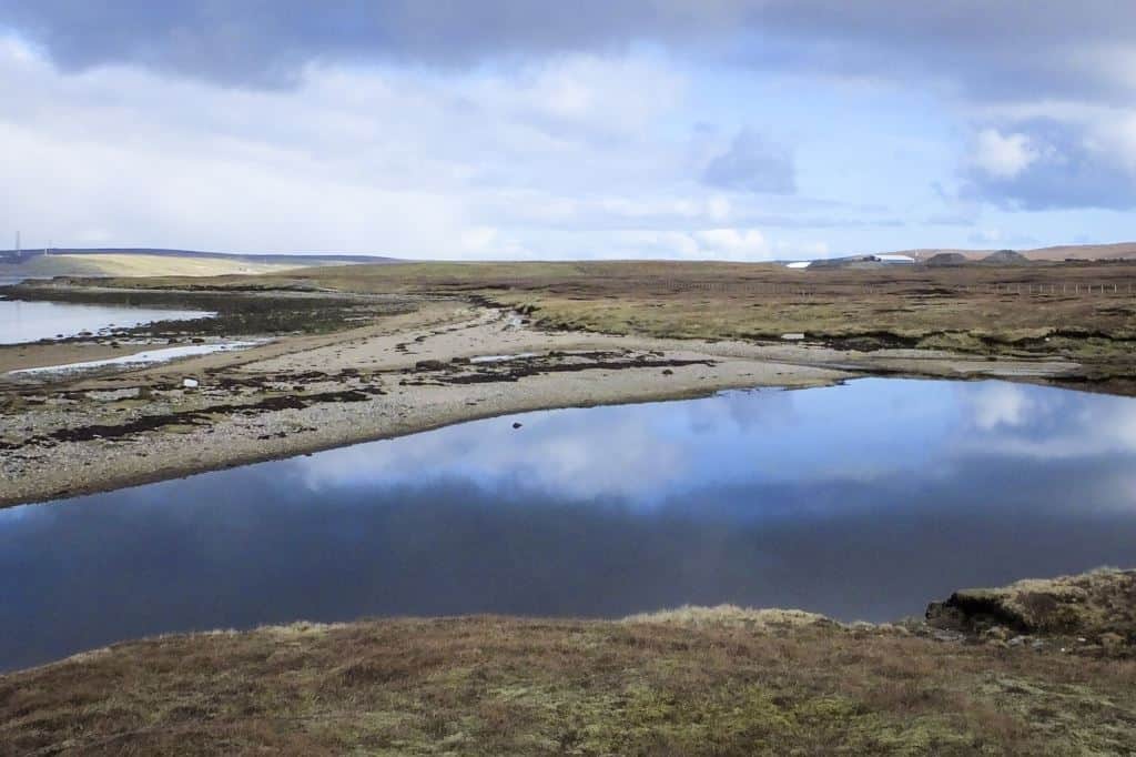The land at Scatsta which is set to be leased from the SIC by Statkraft. Photo: SIC