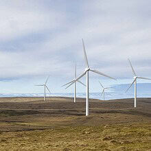 Norwegian company Statkraft plans to develop the 18-turbine Energy Isles wind farm in Yell. This image is a visualisation of what it could look like. Photo: Energy Isles