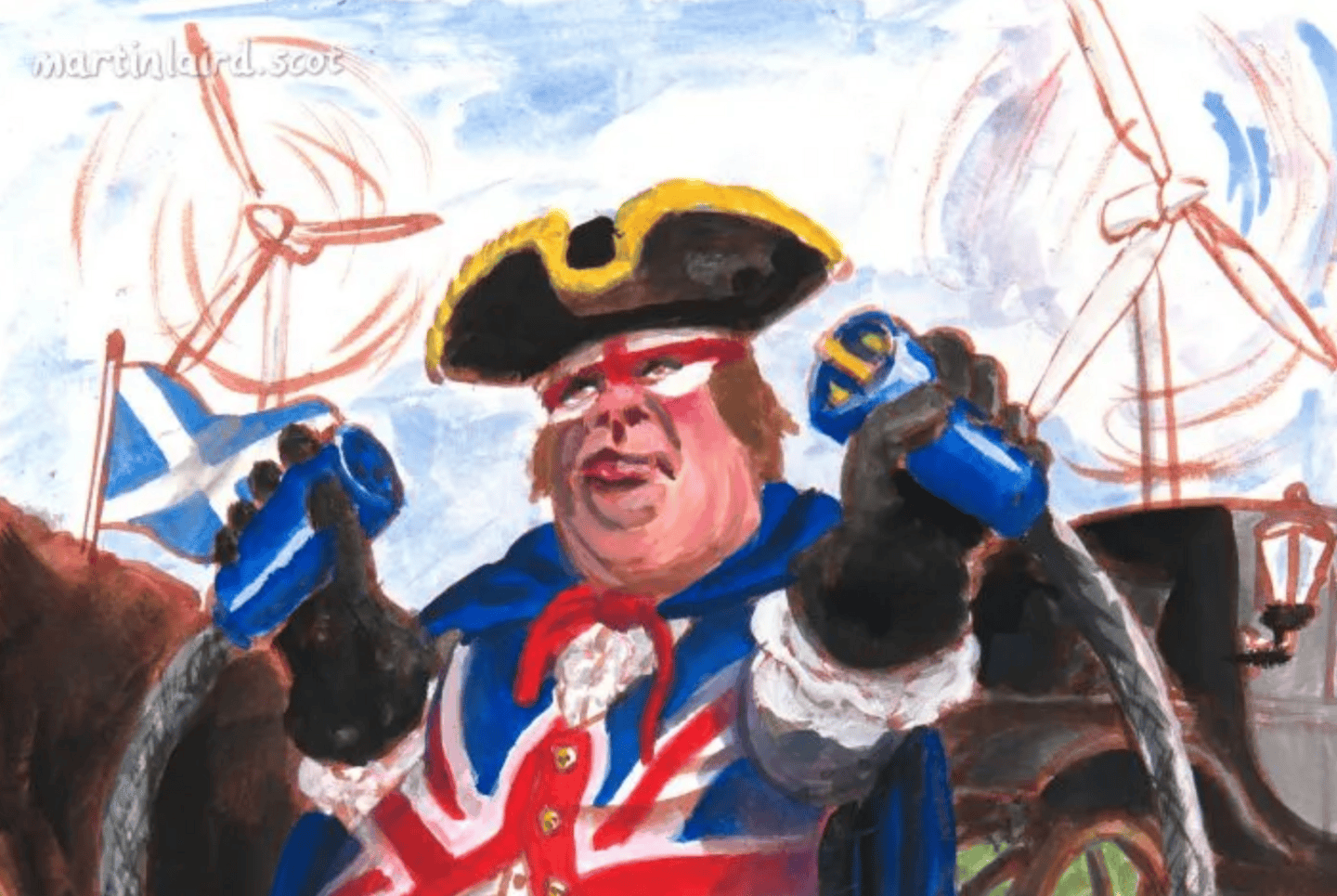 A section of Martin Laird's The Great Energy Heist illustration