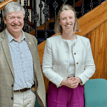 MP Alistair Carmichael and MSP Hannah Mary Goodlad meeting in Lerwick previously.