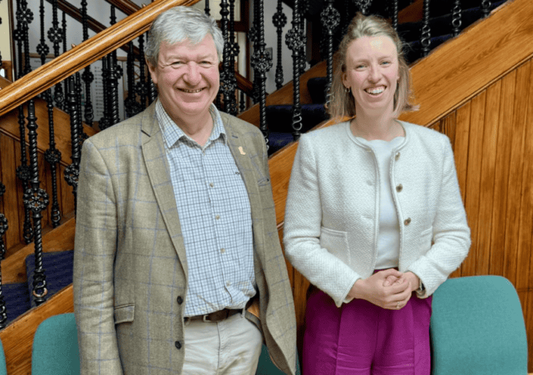 MP Alistair Carmichael and MSP Hannah Mary Goodlad meeting in Lerwick previously.